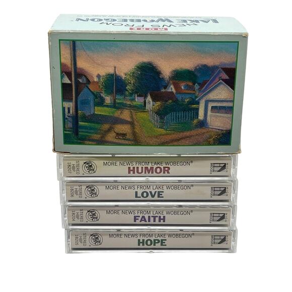 Vintage 1989 New from Lake Wobegon 4-Cassette Tapes Love, Humor, Faith & Hope - Picture 1 of 4